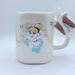 Rae Dunn Disney Cinderella Iridescent Mug A DREAM COME TRUE With Glass Slipper